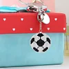 DIY Full Beads Football Printed Cross Stitch Embroidery Keychains Pendants