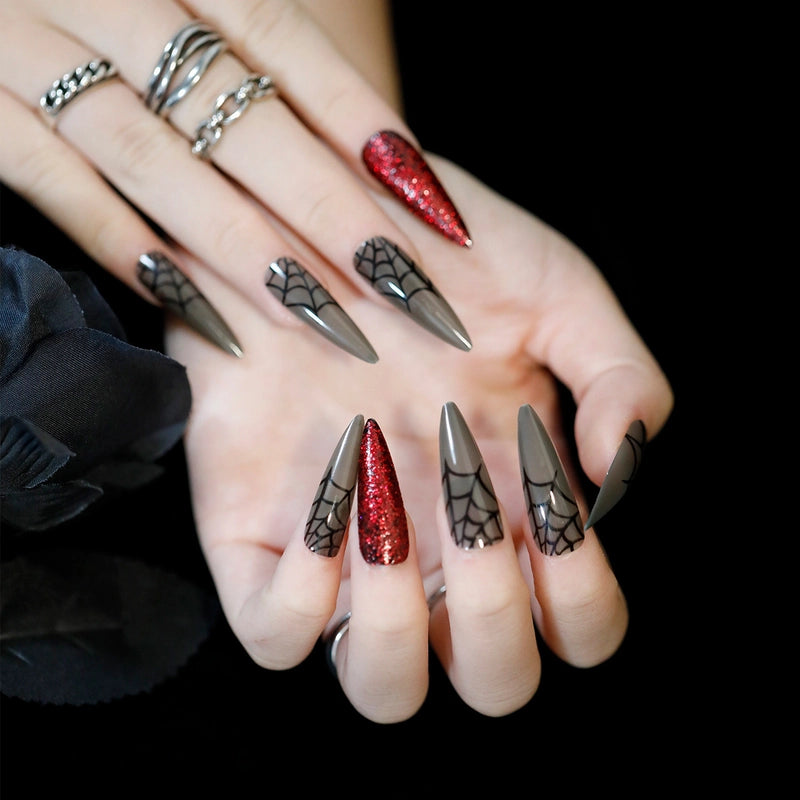 Halloween Cool Style Blood Stains Press-on Nails 1 Set