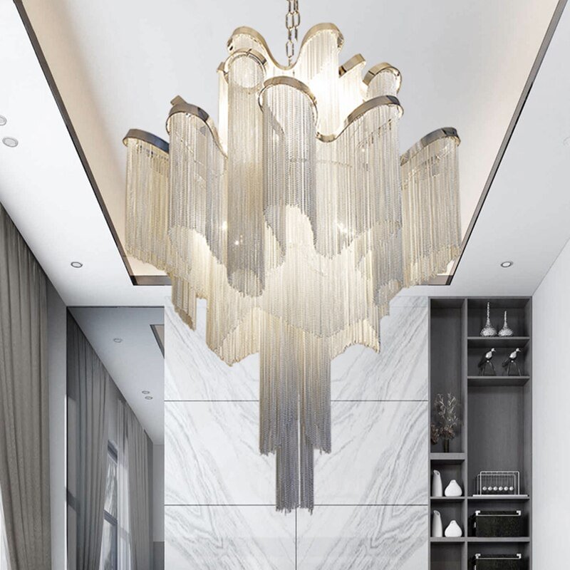 Nordic Luste LED Pendant Lights Lighting LOFT Hotel Hall Castle Stair Hanging Lamps Modern Living Room Indoor Decor Pendant Lamp