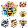 Bee Glass Bead Partial 11CT DIY Stamped Cross Stitch Kits for Beginners Adults Home Decor Cross Stitch Art and Crafts Kits 14.04x14.04in