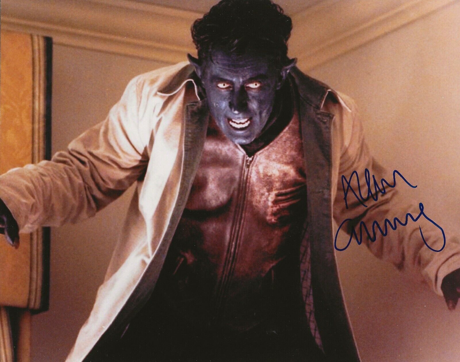 Alan Cumming REAL hand SIGNED 8x10 Photo Poster painting #2 COA X Men X-Men Nightcrawler