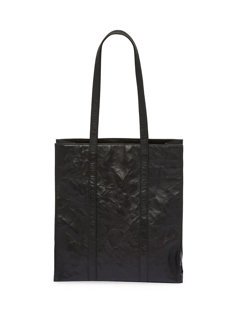 Prada Small Antique Nappa Leather Tote Bag black