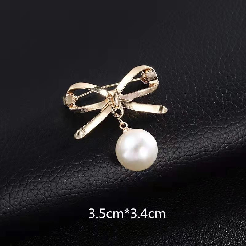Small Brooch Bow Anti-slip Brooch High-grade Chest Sewn-free Shirt Anti-slip Buckle Pin