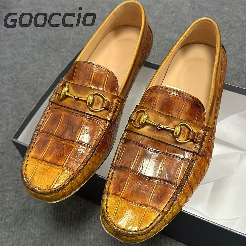 MY219 Crocodile Leather Dress Shoes/Loafer Shoes For Men GOOCCIO   
