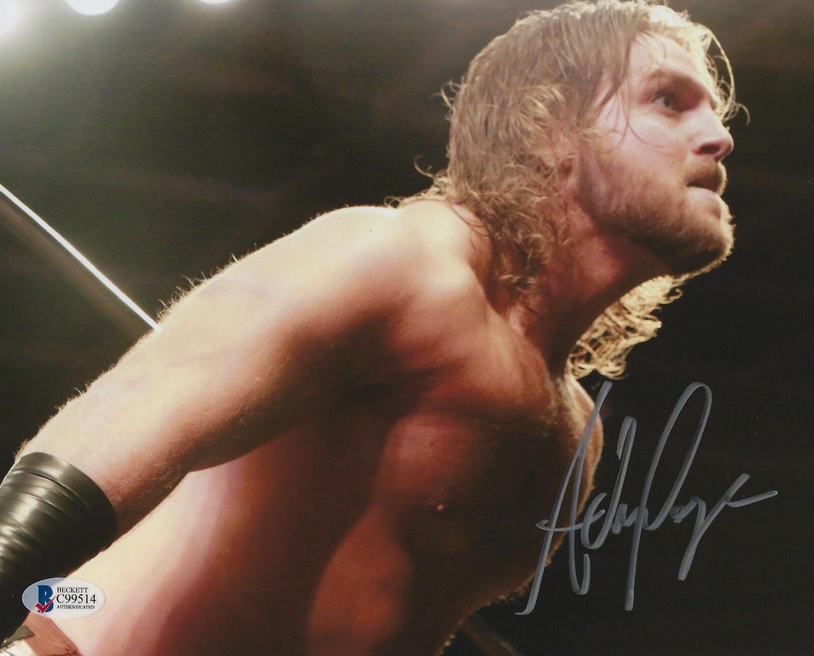 Adam Page Signed 8x10 Photo Poster painting BAS Beckett COA New Japan Pro Wrestling Bullet Club