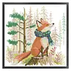 Fox Wearing Scarf-14CT Stamped Cross Stitch 21*21cm/8.27*8.27in tapestrymarket