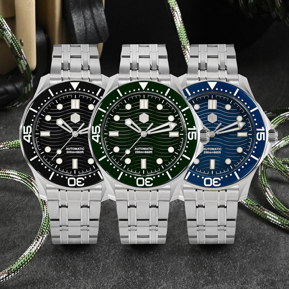 San Martin New SN0088-G2 Blue & Black DialSan Martin Watch San Martin Official Authorized StoreSan Martin Watches