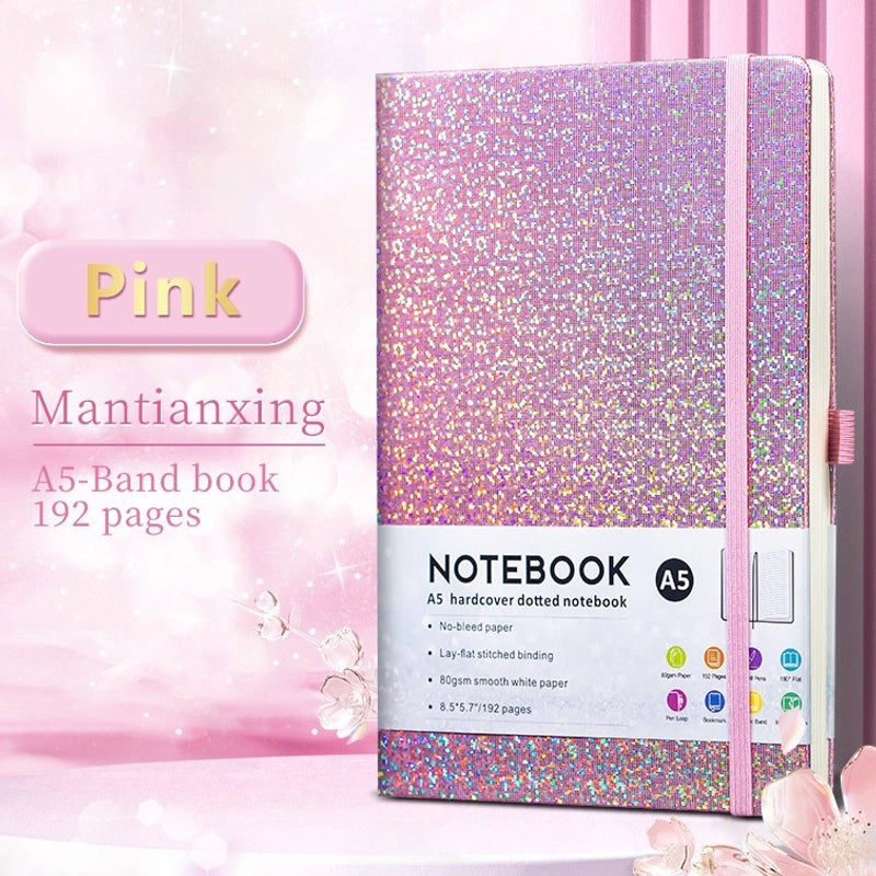 1 Piece Solid Color Learning Imitation Leather Paper Casual Notebook