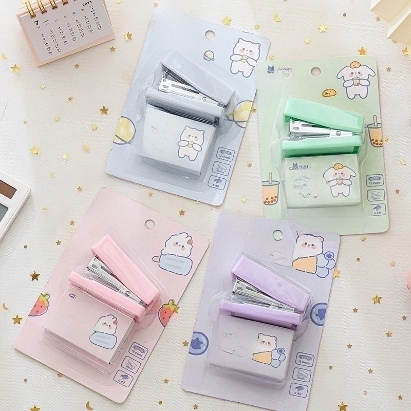 Cartoon Plastic Metal Class Learning Cute Stapler