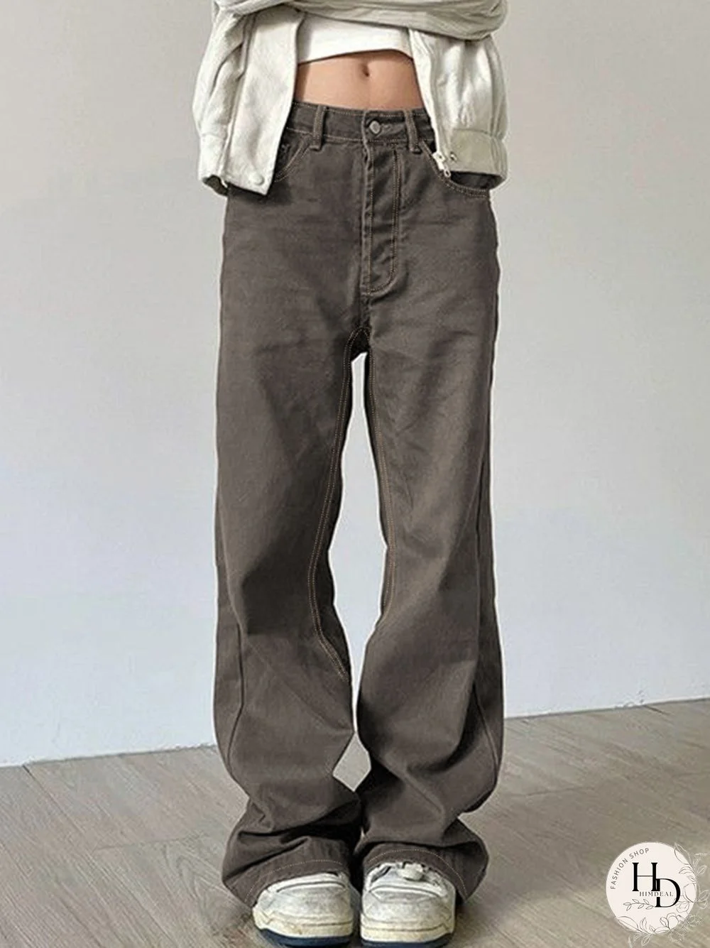 Vintage Washed Mid Rise Boyfriend Jeans