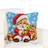 Christmas Cat-DIY Latch Hook Rug Pillowcase Kits 43*43cm tapestrymarket