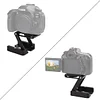 Camera Quick Release Plate Mount Z Shape Metal Foldable Flexible Tilt Head Tripod Head Bracket with Level for Tripod Monopod Slide Stabilizer DSLR SLR Camera