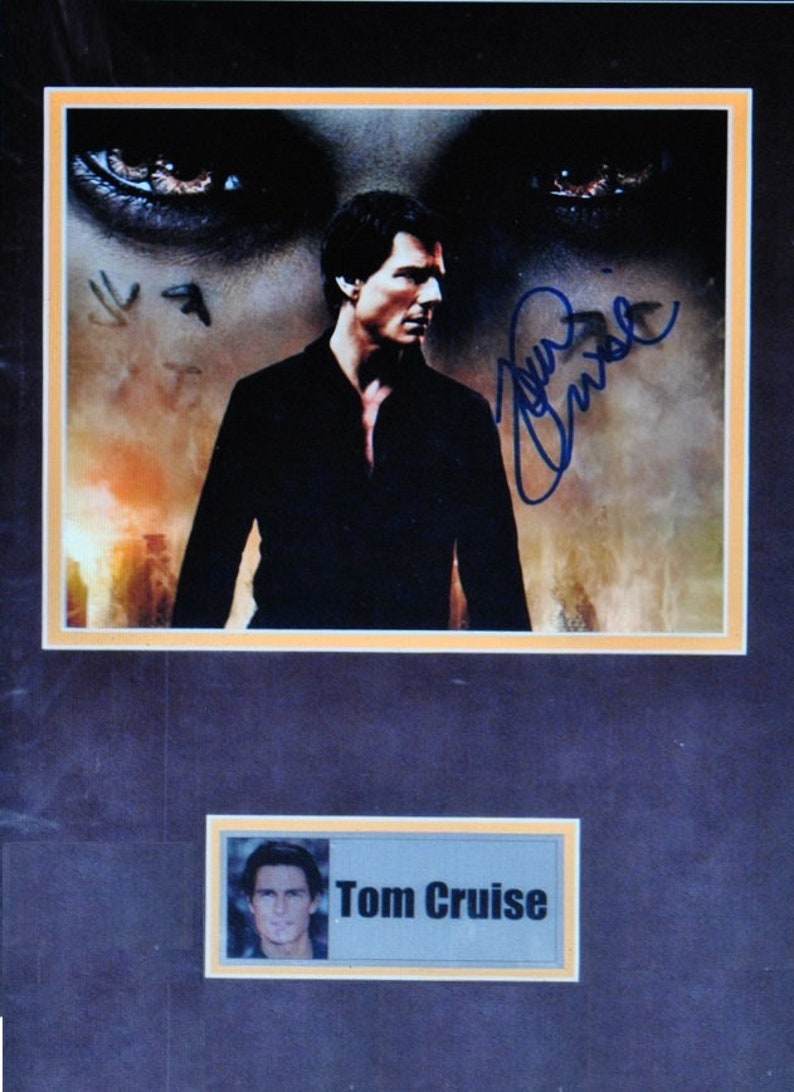 TOM CRUISE SIGNED Photo Poster painting plaque The Mummy Risky Business Top Gun Rain Man 12x 16 wcoa