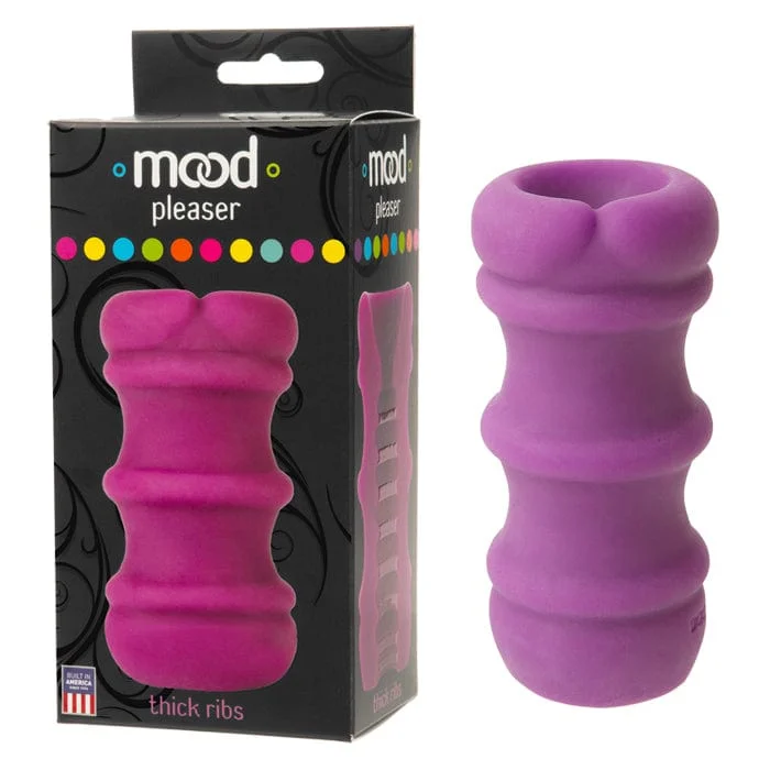 Pornhint Mood Pleaser Thick Ribbed Purple Masturbator