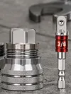 Universal Sleeve Adaptive Socket Wrench Set Wear Resist Multi-Purpose Socket Wrench Tool Multifunctional Self-Adjusting Ratchet Adapter for 3/8 Inch Drive Ratchet Torque Wrenches