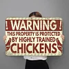 Chickens Warning- Vintage Metal Signs(12*16Inch)