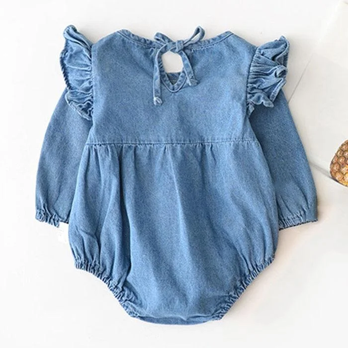 Baby Bodysuits Baby Cotton Shirt Collar Cowboy Brother Sister Wear Triangular Crawl Clothes Baby Girl Clothes(no sock)