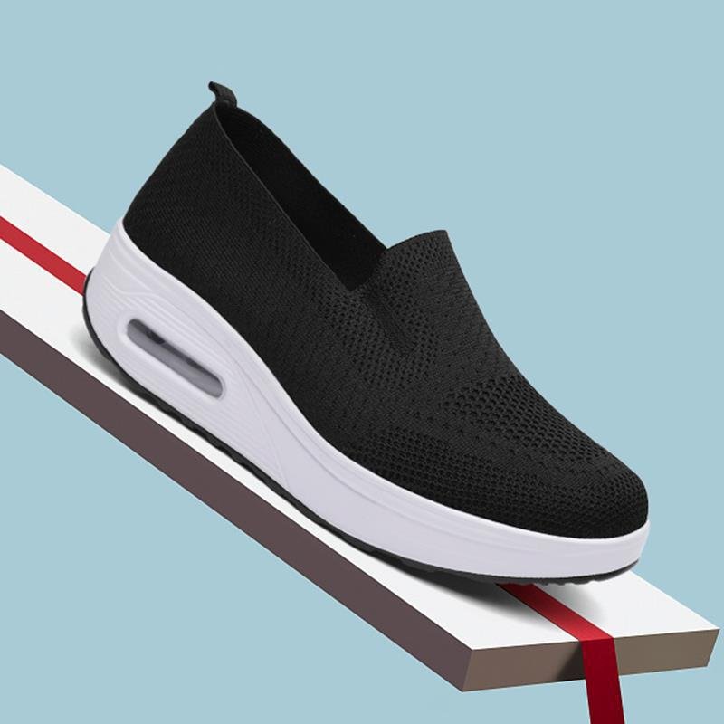 Women Shoes 2021 Comfort Increase Flats Shoes Women Fly Weave Breathable Casual Shoes Women Hollow Out Shoes Zapatos De Mujer