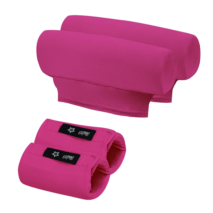 Underarm Crutch's Pad and Hand Grip Covers Universal Forearm Handle Padded Cushion Sets Accessories for Crutches (rose red)