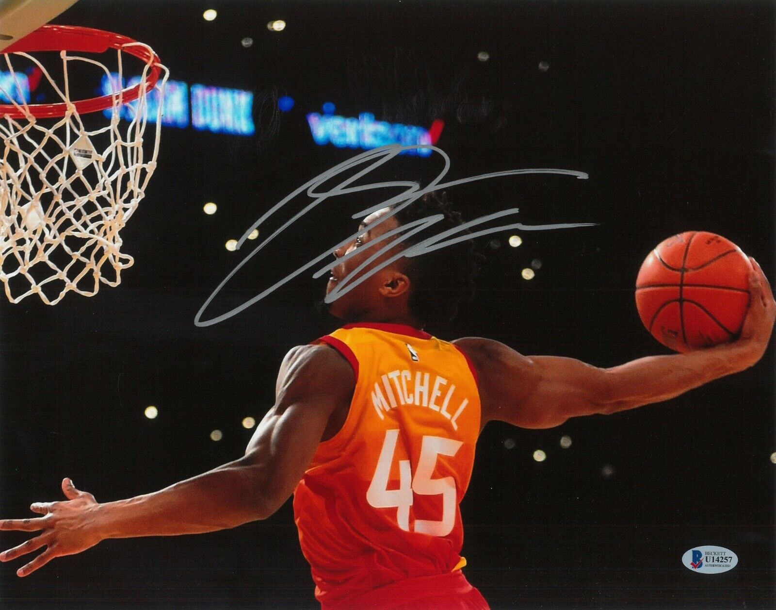 Donovan Mitchell Hand Signed 11x14 Photo Poster painting BAS COA Autograph Utah Jazz