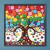 Four Seasons Colorful Tree DIY Button Art Painting Kit 30x30cm