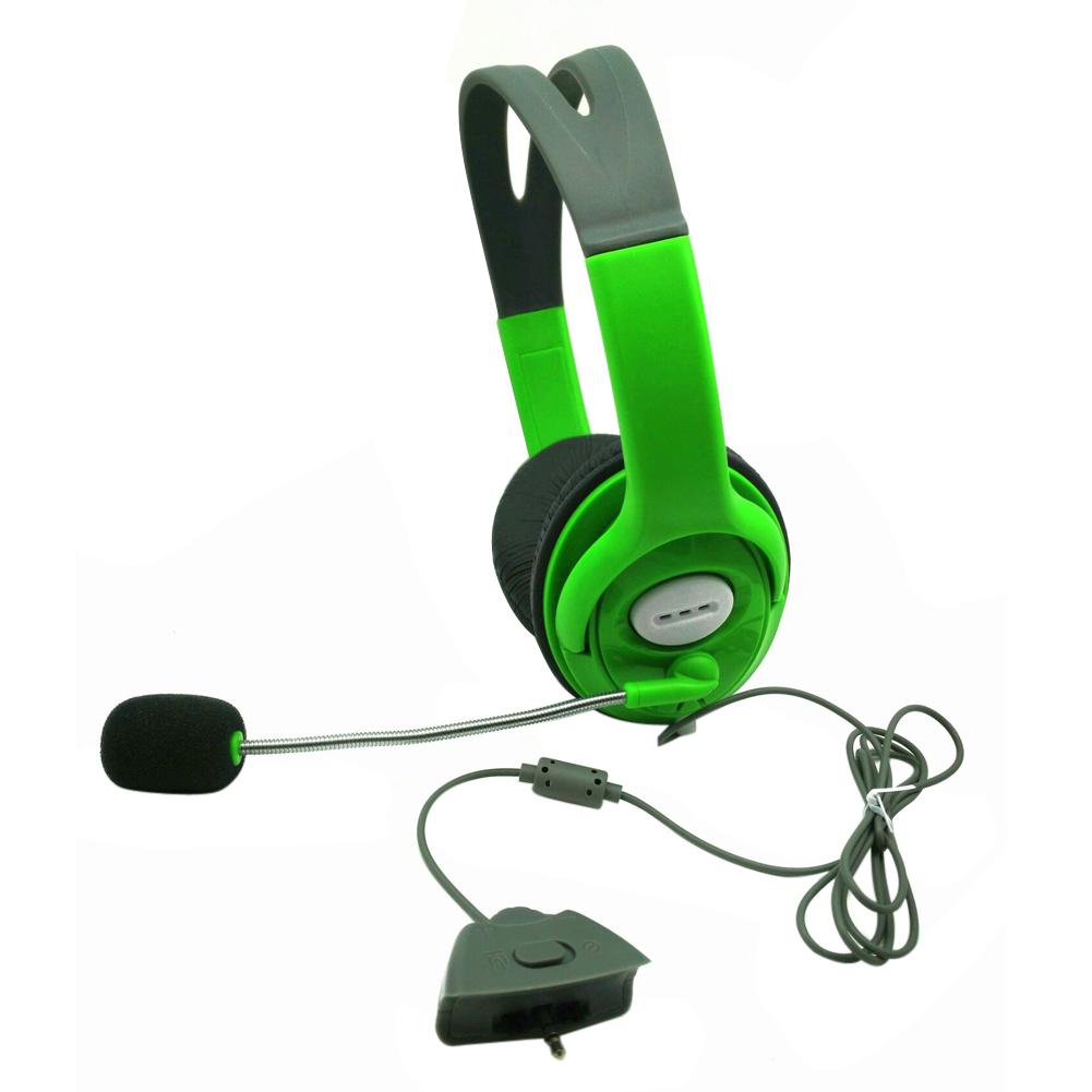 

Slim Wireless Controller Xbox 360 Headset Headphone Green with Mic, 501 Original