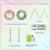2pcs Easter Egg Wreath Diamond Painting Double-sided Crystal Window Suncatcher Craft Set Birthday Gifts Home Garden Decor Hanging Kit