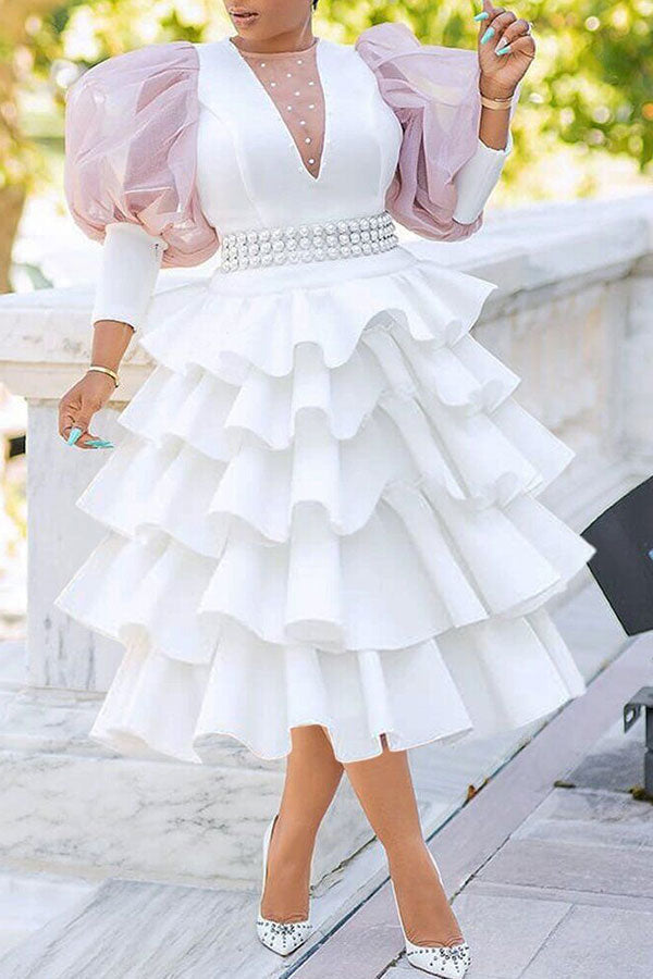 CHARMING TAPESTRY WOVEN MIDI DRESS