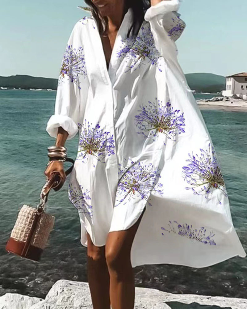 Rotimia Fall Fashion Loose Shirt Dress