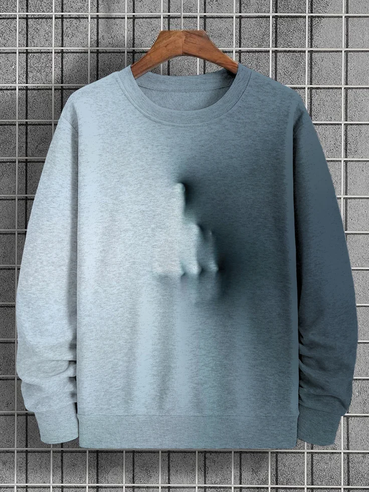 Men's The Middle Finger Is About To Break Through Art Print Casual Sweatshirt