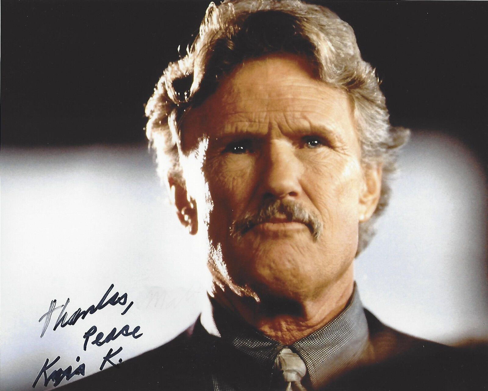 COUNTRY SINGER KRIS KRISTOFFERSON SIGNED AUTHENTIC 8x10 Photo Poster painting C COA PROOF ACTOR