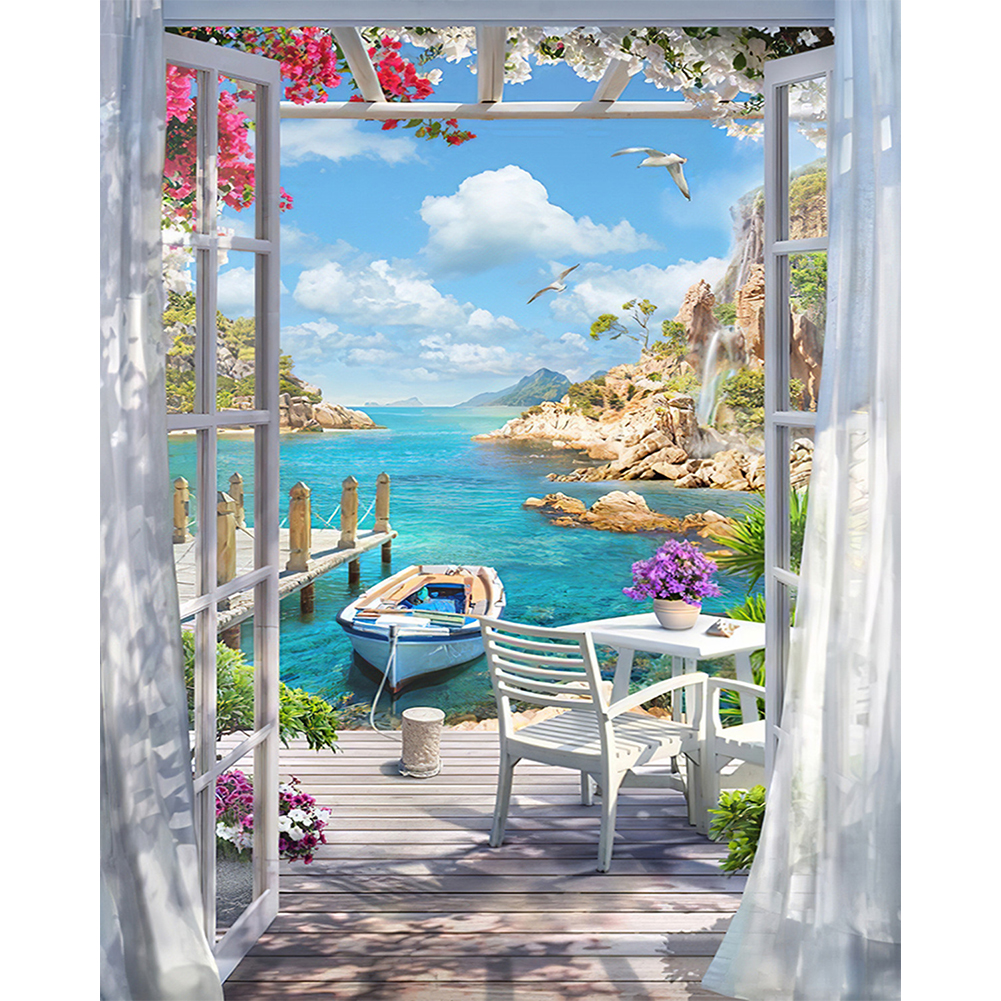 

Seaside Garden - Square Drill Diamond Painting - 40*50CM, 501 Original