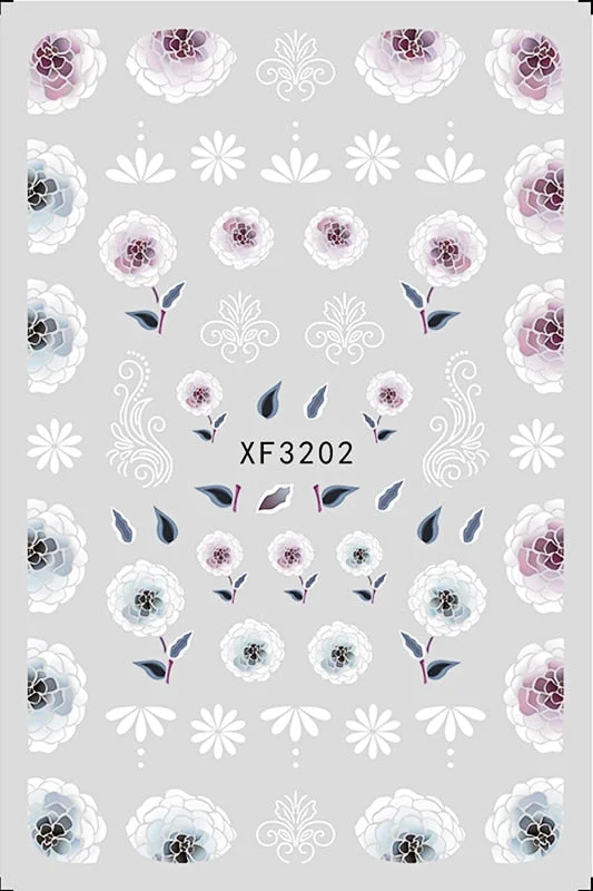 Nail Art Stickers Cactus Sticker for Nails Art Decals Avocado Adhesive Flower Leaves Manicure for Nails Design Decoration Art