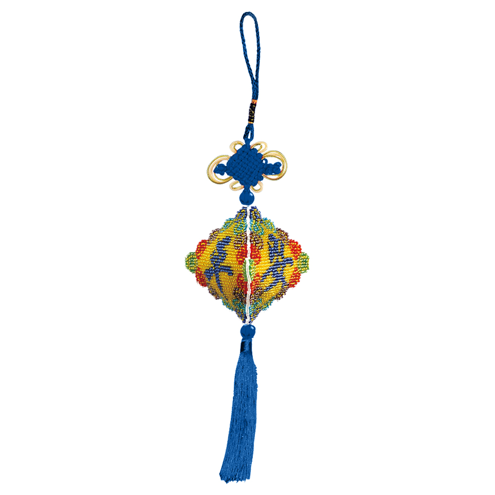 

Blue Blessing - Bead Embroidery - Keychain, 501 Original