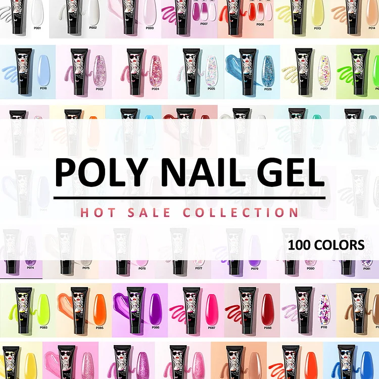 100 Colorful Candy Colors Poly Gel Collection