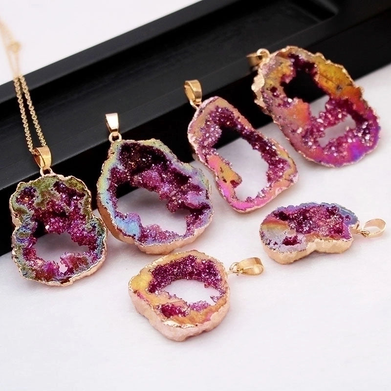 5 Pieces Retro Irregular Agate Plating Jewelry Accessories