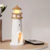 Creative Lighthouse Design Night Light USB Charging Moonlight Lighthouse Projection Lamp Bluetooth Speaker Human Body Sensing Atmosphere Night Light Home Bedroom Living Room Decoration Night Light