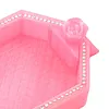 Plateau de peinture en diamant rose avec bordure en cristal, organisateur color&eacute; de plateau en strass imprim&eacute; en 3D pour les outils de pointe-ongles bricol&eacute;s