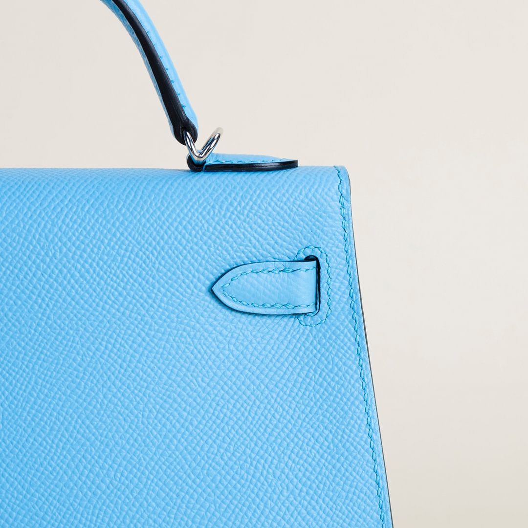 Mini Kelly II Epsom  7N Celeste PHW