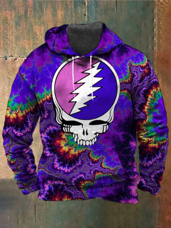 Unisex Skull Print Heavyweight Hoodies