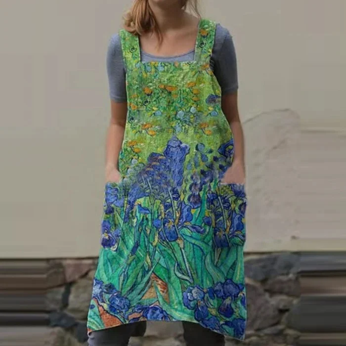 Women's Oil Painting Print Dress