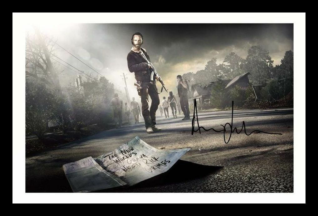 Andrew Lincoln - The Walking Dead Autograph Signed & Framed Photo Poster painting 22