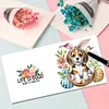 uk.everydayedeals 6Pcs DIY Diamond Painting Greeting Card - Easter Dogs