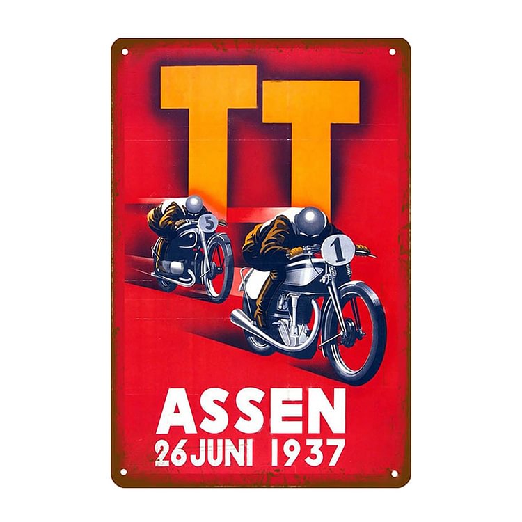 Rétro moto métal tin signe plaque vintage plaque décorative affiche (5)