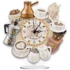 (US Local)5D DIY Special Shape Diamond Painting Desk Ornament Handmade Clock Kit(Tea Time)