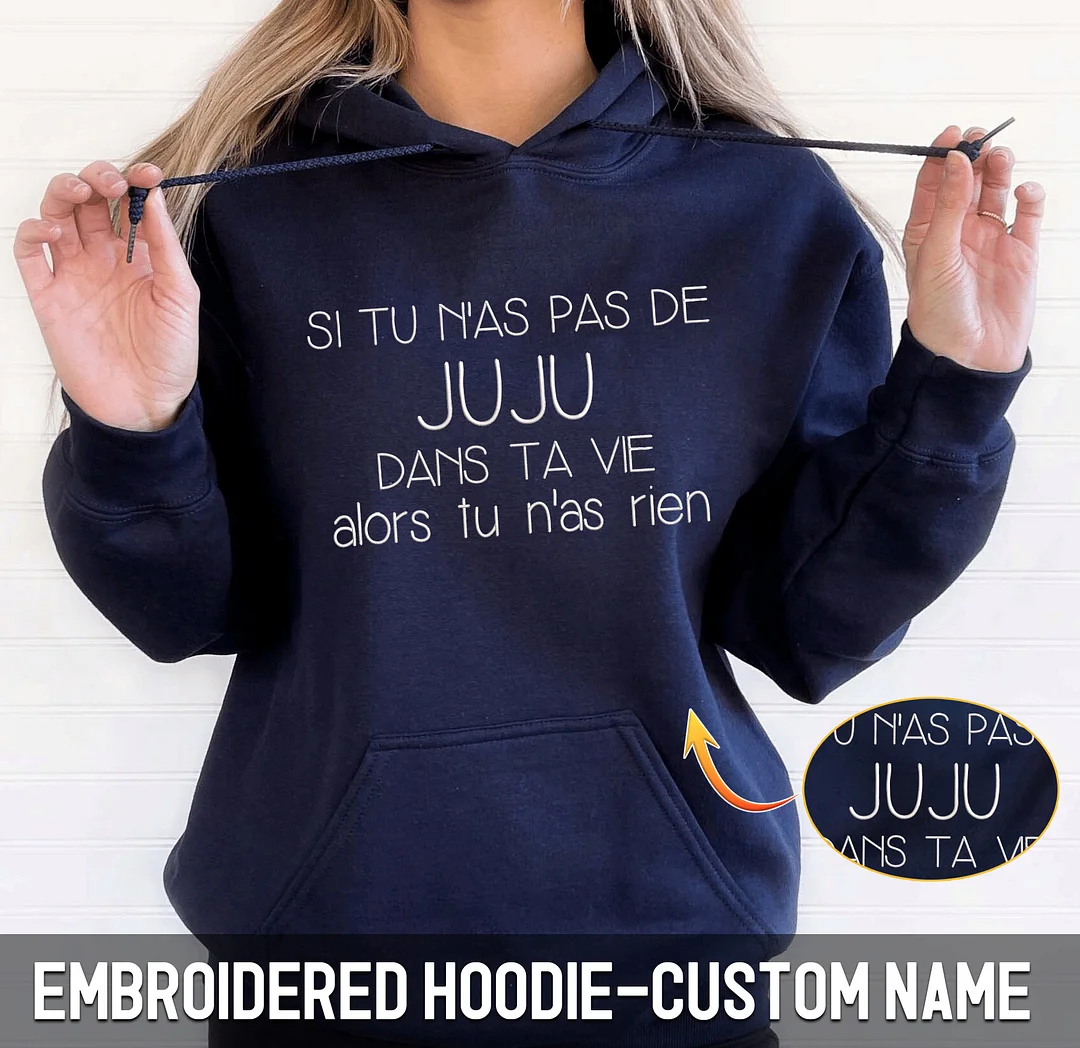 Personnaliser Moi Embroidered Sweatshirt Hoodie