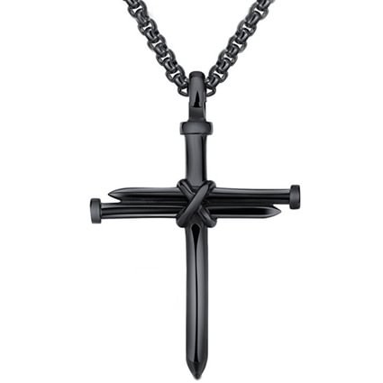 Cross Nail Necklace-barclient