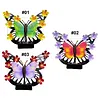 Solar-Powered Wall Lamp Painted Butterflies Decorative Light with Flower LED Waterproof Solar Ambient Landscape Light Hollow Out Wall Decoration Lights for Villa Garden Courtyard Decor