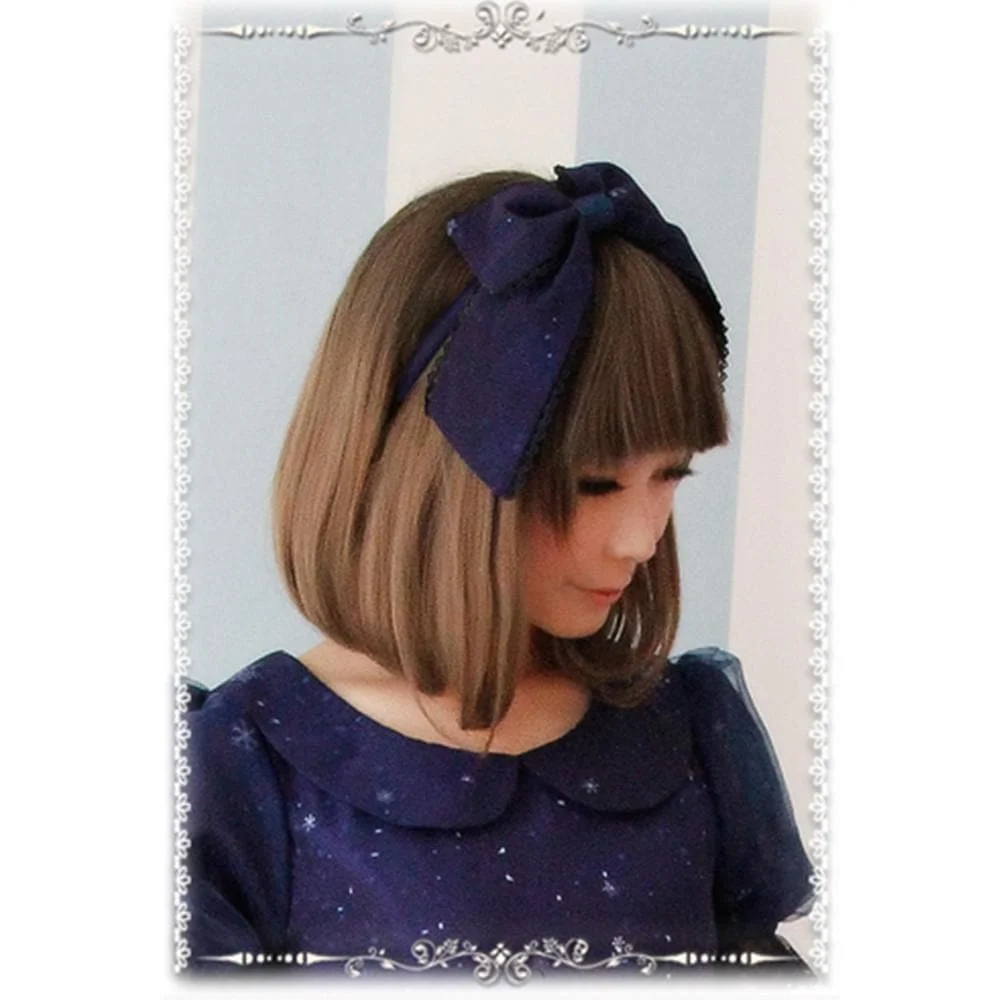 Blue/Navy Lolita Frozen Snow Carstal KC Hair Accessory SP164838