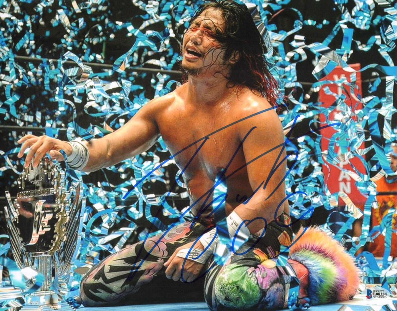 Hiromu Takahashi Signed 11x14 Photo Poster painting BAS COA New Japan Pro Wrestling LIJ Auto'd 7